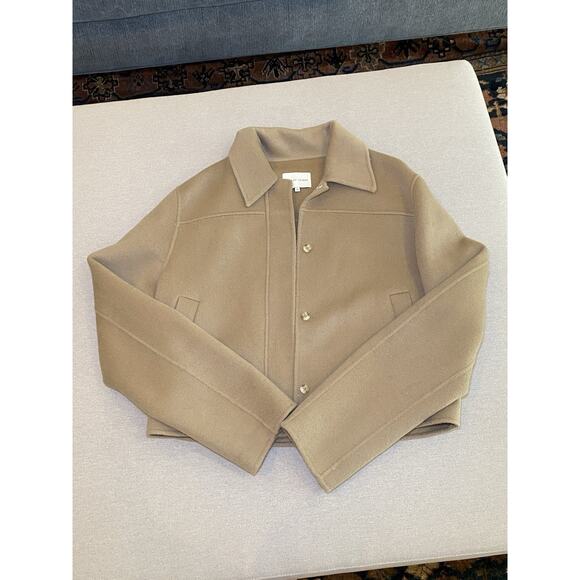 LOULOU DE SAISON ZHANA wool cashmere Jacket coat Size EU 40 medium crop Tan - Picture 7 of 7
